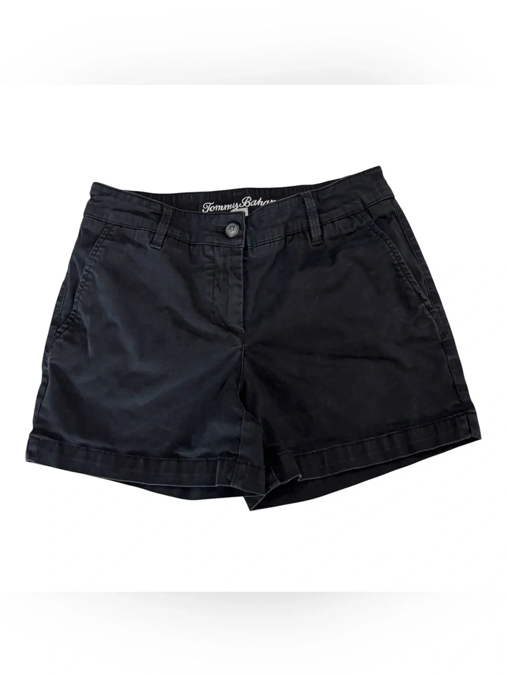 Tommy Bahama Black Soft Twill Cotton Lyocell Women's Casual Chino Shorts Size 4